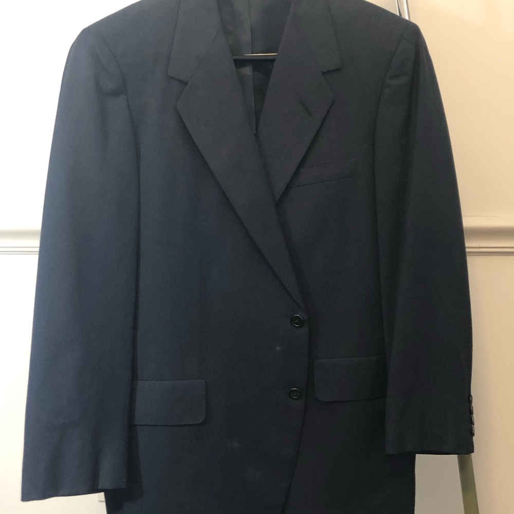 Oxxford Clothes Dark Blue Suit Jacket